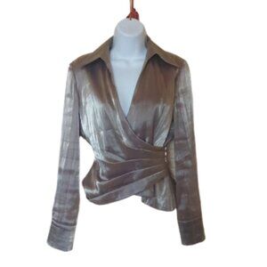 Long Sleeve Gold Blouse Size 8